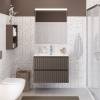Тумба с раковиной BelBagno UNO-MINI 90 бежевая матовая фото 6