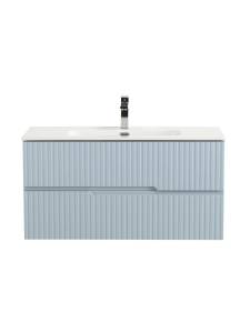 Тумба с раковиной Cezares Duet-N 100 голубой жемчужный, раковина CZR-8095-100