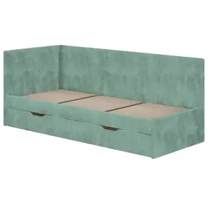 Детская кровать БТС МЕБЕЛЬ Лео КР-49 00-00165431 белый, эвкалипт 80x200