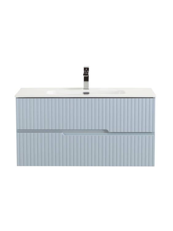 Тумба с раковиной Cezares Duet-N 100 голубой жемчужный, раковина CZR-8095-100