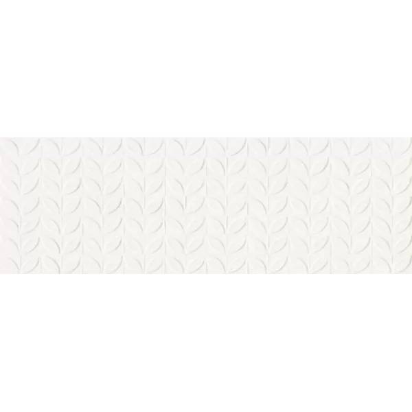 Керамическая плитка Ragno Vida RA6J Struttura Foglia 3D Bianco Rett 30x90