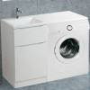 Тумба с раковиной Belbagno Lavanderia LAVANDERIA-580/1200-2C-PIA-BL 58x48x86 Bianco Lucido напольная с двумя выкатными ящиками