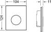 Кнопка смыва TECE Loop Urinal 9242656 черное стекло, кнопка хром фото 3