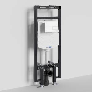 Система инсталляции для унитазов Wasserkraft Dinkel 58TLT.010.ME.WM04 клавиша белый матовый