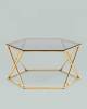 Стол журнальный Stool Group Круз ECT-187-TG сталь золото 93x80 фото 3