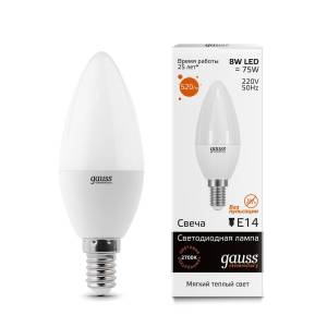 Лампа светодиодная Gauss LED Elementary Candle 33118