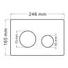 Комплект Abber Rechteck AC1201MB-AC0105-AC0121RG унитаз подвесной, безободковый, сиденье микролифт, черный матовый, кнопка золото розовое фото 3