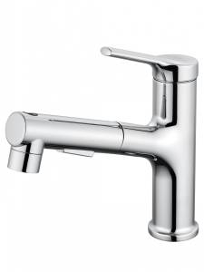 Смеситель для раковины Wonzon & Woghand WW-A40862-CR с выдвижным изливом, хром