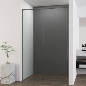 Душевая дверь в нишу Vincea Ultima VDS-7UL100CLGM профиль хром, стекло прозрачное, 100x200