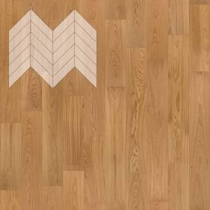 Паркетная доска Lab Arte Chevron Французская Елка Дуб Рустик лак 600-475x125x14/3