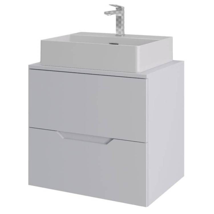 Тумба с раковиной Orange Line Li-60TuwMDF+B04-500W белая матовая, 60 см