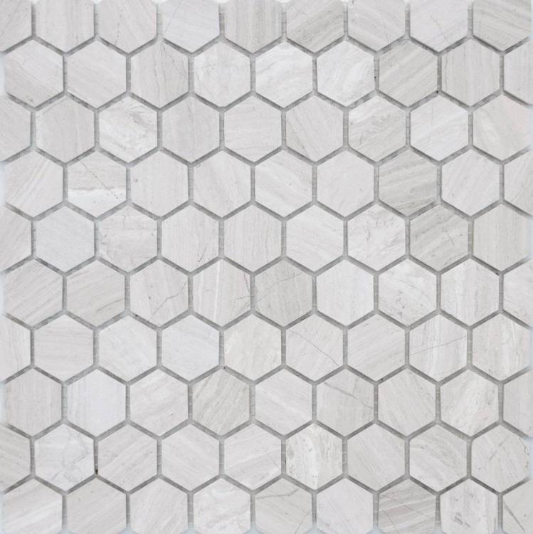 Мозаика LeeDo Pietrine Hexagonal Travertino Silver Mat hex (1.8x3) 28.5x30.5