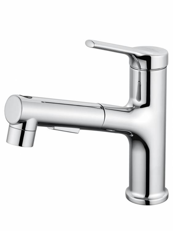 Смеситель для раковины Wonzon & Woghand WW-A40862-CR с выдвижным изливом, хром