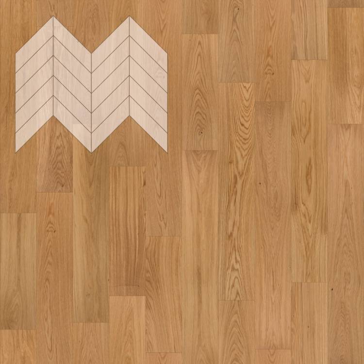 Паркетная доска Lab Arte Chevron Французская Елка Дуб Рустик лак 600-475x125x14/3