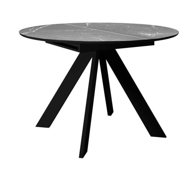 Стол Дик SKC110 00-00070093 керамика серый мрамор/подстолье черное/опоры черные