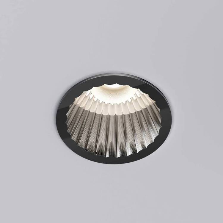 Встраиваемый точечный светодиодный светильник Elektrostandard Arco 15274/LED 12W 4000K черный жемчуг IP44