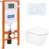 Комплект Belbagno Tre BB8001CHR/SC/BB002-80/BB014-SR-BIANCO кнопка белая