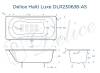 Чугунная ванна Delice Haiti Luxe DLR230638-AS 170x80, белая, с антискользящим покрытием, с ножками фото 8