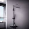 Душевая стойка Damixa Scandinavian Pure 936730300 со смесителем-полкой, черный фото 2