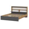 Кровать Арника Вена 00-00164540 дуб золотой, графит серый, с проложками 160x200 фото 3