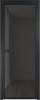 Межкомнатная дверь Profil Doors 1 AX цвет профиля Черный, стекло безопасное 6 мм тонированное 600x2000
