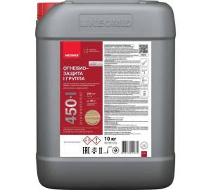 NEOMID 450-1 ОГНЕБИОЗАЩИТА I группа до 7 лет, для внутренних и наружных работ, бесцветный (10кг)