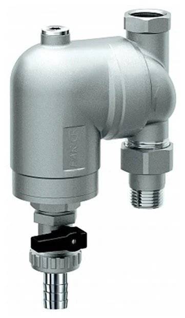 Фильтр для воды FAR 300мкм, под манометр, Max: 95 C, 25 бар. поворотный 1/2 ВР-НР
