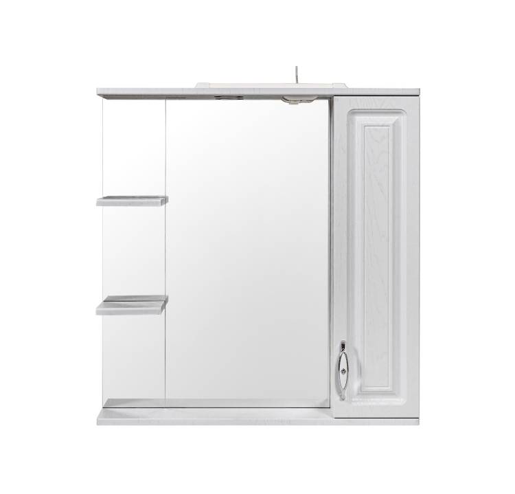 Зеркало-шкаф Stella Polar Кармела 75/С SP-00002032 Люкс белое серебро