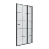Дверь в нишу NEW TRENDY NEW SOLEO BLACK одинарные 90x195 D-0293A (черный)