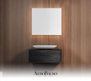 Тумба с раковиной AltroBagno Lazio 800 Черный