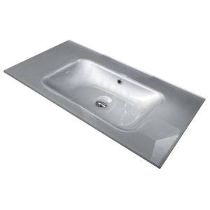 Раковина Armadi Art Lucido 852-100-SL моноблок, 105 см, серебро