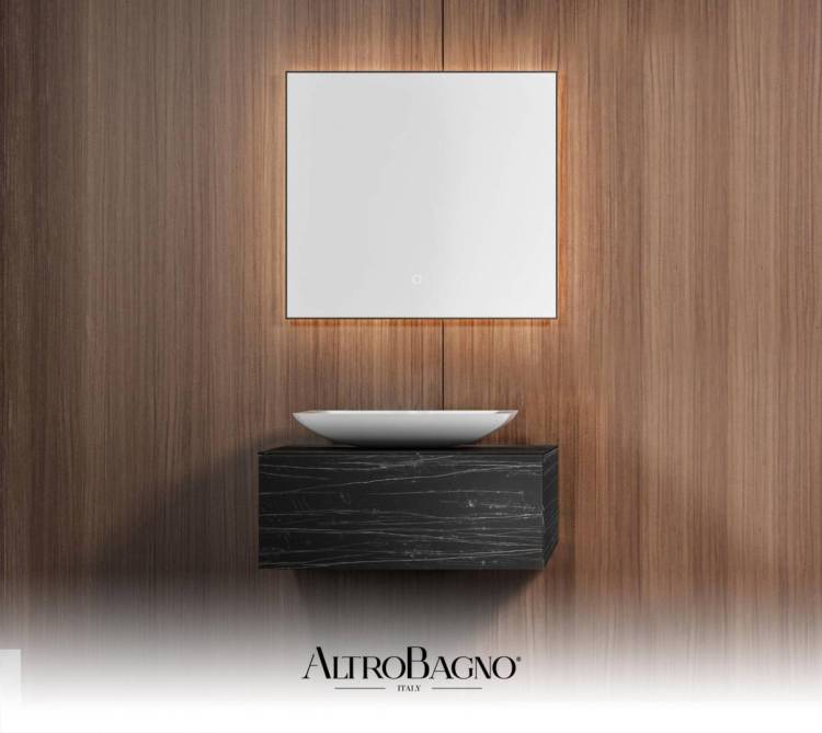 Тумба с раковиной AltroBagno Lazio 800 Черный