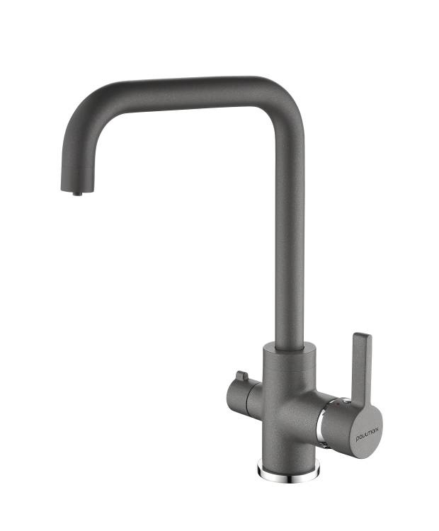 Смеситель для кухни Paulmark Logas Lo213021-GRM серый металлик