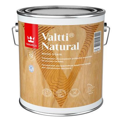 Лазурь ультрастойкая с прозрачным покрытием Tikkivala Valtti Natural полуглянцевая 2.7 л