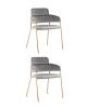 Набор из 2 стульев Stool Group Полин FDC6085 LIGHT GREY FUT-79 X2 светло-серый