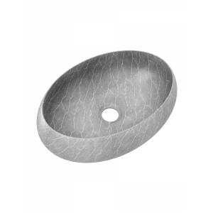 Раковина Teymi Laina T51303 49 см, под мрамор, серая матовая