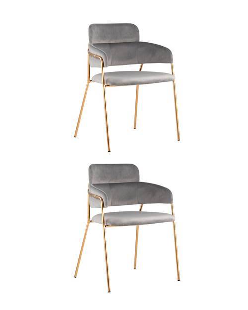 Набор из 2 стульев Stool Group Полин FDC6085 LIGHT GREY FUT-79 X2 светло-серый