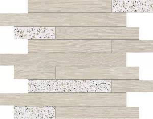 Мозаика Estima Kraft Wood 70621 Mosaic/KW00_NR/CM00_NS/30x35x10/Muretto White/Nordic 30x35
