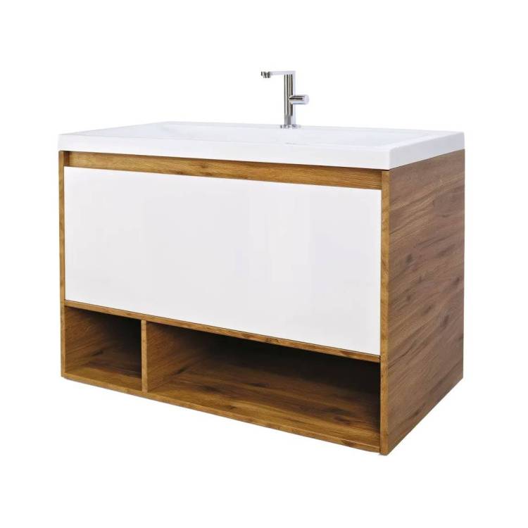 Тумба с раковиной Эстет Monaco Wood ФР-00010685 подвесной, 1 ящик, 62x91