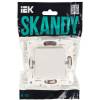 Выключатель 1-клавишный перекрестный IEK Skandy SK-V13-0-10-K01 арктический белый фото 6