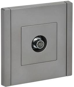 ТВ-розетка оконечная IEK Forte&Piano FP-A10-O-K46 сталь