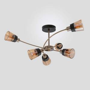 Потолочная люстра Imex MD.4045-6-S AB+BK