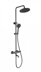 Душевая стойка Wonzon & Woghand WW-B3031-A3-BGG с термостатом, темный графит