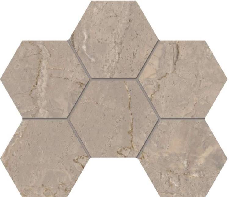 Мозаика Estima Bernini 67341 Mosaic/BR02_PS/25x28,5/Hexagon Hexagon Beige полированная 25x28,5