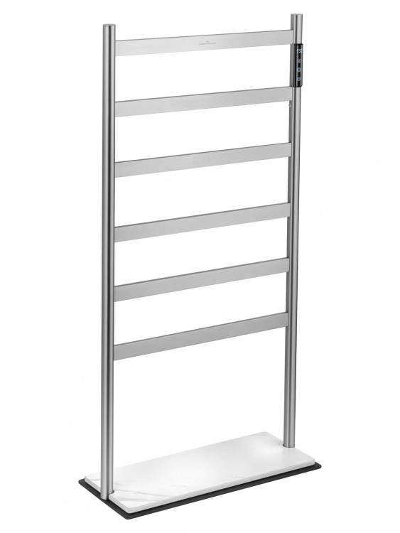 Полотенцесушитель электрический Wonzon & Woghand WW-A406-BR напольный, брашированный никель