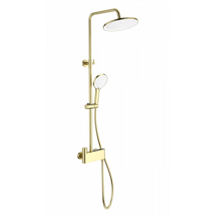 Душевая стойка Wonzon & Woghand WW-B3110-BG золотая, с термостатом