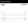 Полотенцедержатель WHITECROSS Ergo ER2250GM оружейная сталь фото 2