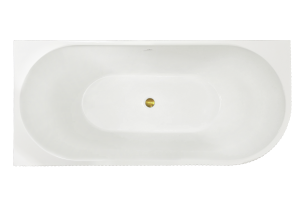 Акриловая ванна Royal Bath Nero RB710300L-GD левая, белая, 150x75