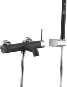Смеситель для ванны с душем Boheme Uno 463-BCR black chrome