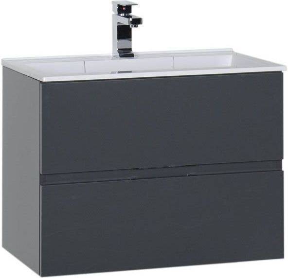 Тумба с раковиной Aquanet Алвита 70 213093 серый антрацит, 531x700x450